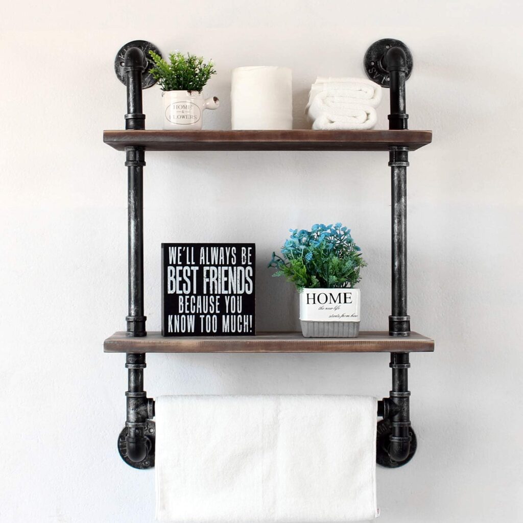 Bathroom Shelves Stylish Storage Rustic Design 2