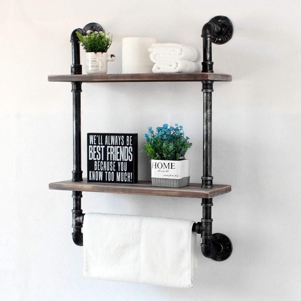 Bathroom Shelves Stylish Storage Rustic Design 3