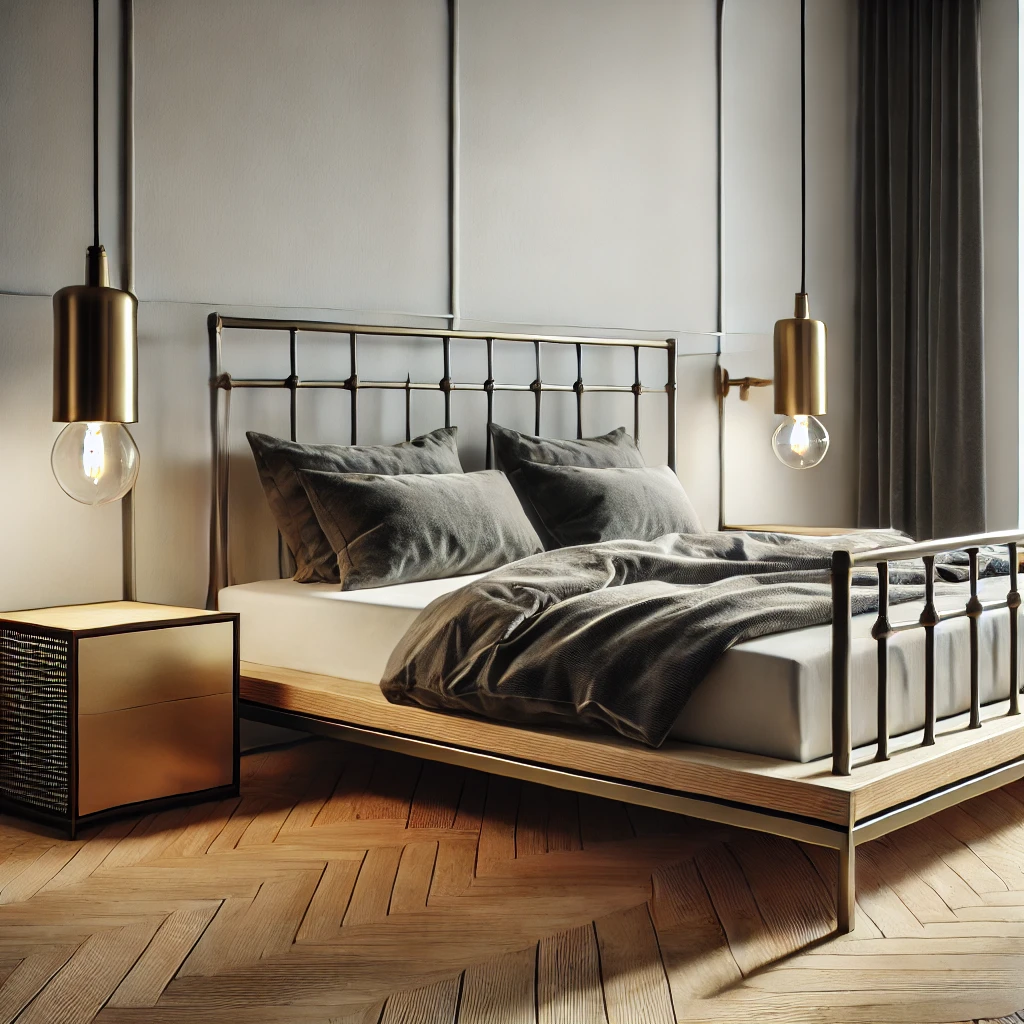 Bedroom With Metal Accents Ideas - 02