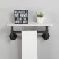 Decorative Industrial Pipe Shelf With Rustic Wood 2