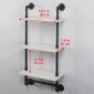 Decorative Industrial Pipe Shelf With Rustic Wood 3T 1