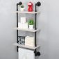 Decorative Industrial Pipe Shelf With Rustic Wood 3T 3