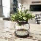 Elegant Vintage Glass Farmhouse Vase for Floral Display 5