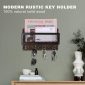 Entryway Mail And Key Holder Rack Brown 2