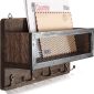 Entryway Mail And Key Holder Rack Brown