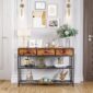 Entryway Table Industrial Console Sleek Design 2