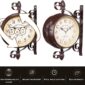 Industrial Wall Clock Outdoor Double Sided 4