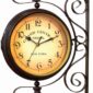 Industrial Wall Clock Outdoor Double Sided