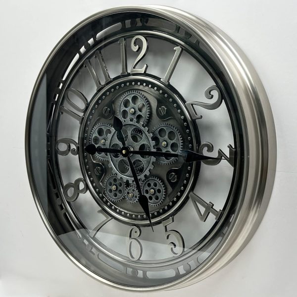 Industrial Wall Clock Vintage Style Timepiece 2