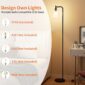 Modern Industrial Floor Lamp with Glass Shade compatibility