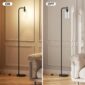 Modern Industrial Floor Lamp with Glass Shade mode