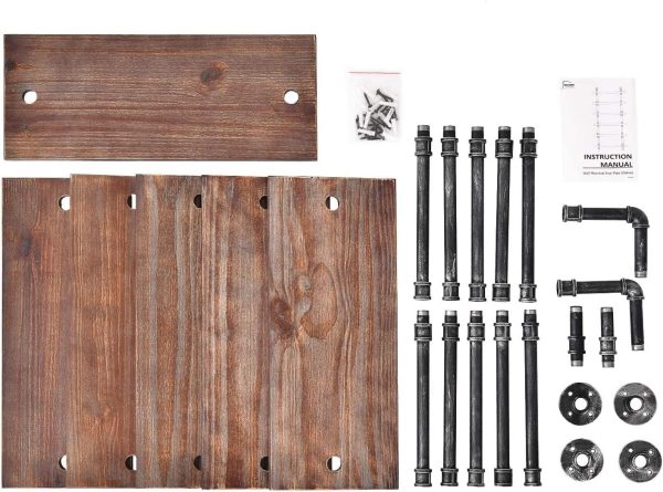 Rustic Industrial Pipe Bookshelves Perfect Storage and Display package