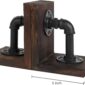 Rustic Wood Bookends Decorative Desk Accessories 4